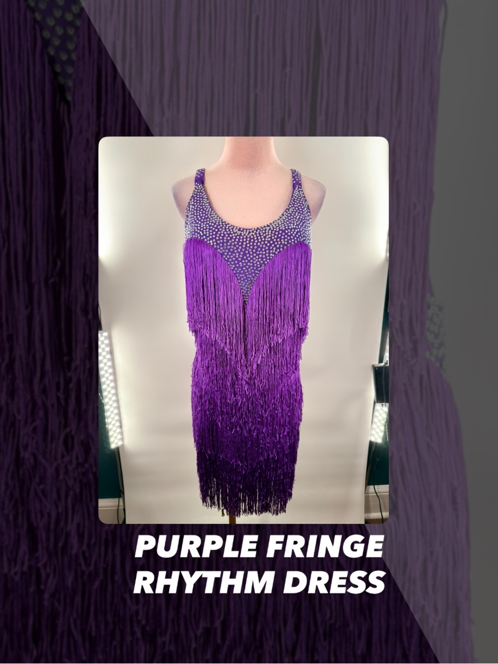 EUC Purple Fringe Rhythm Dress